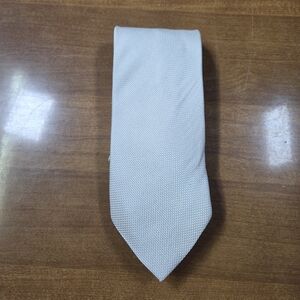 Giorgio Armani Tie Beige Textured Weave Silk Made in Italy